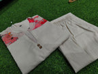 Taj Cotton Co-Ord Set with Fox Georgette Sleeves