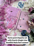 Lilac Whisper Muslin Pakistani Suit Set