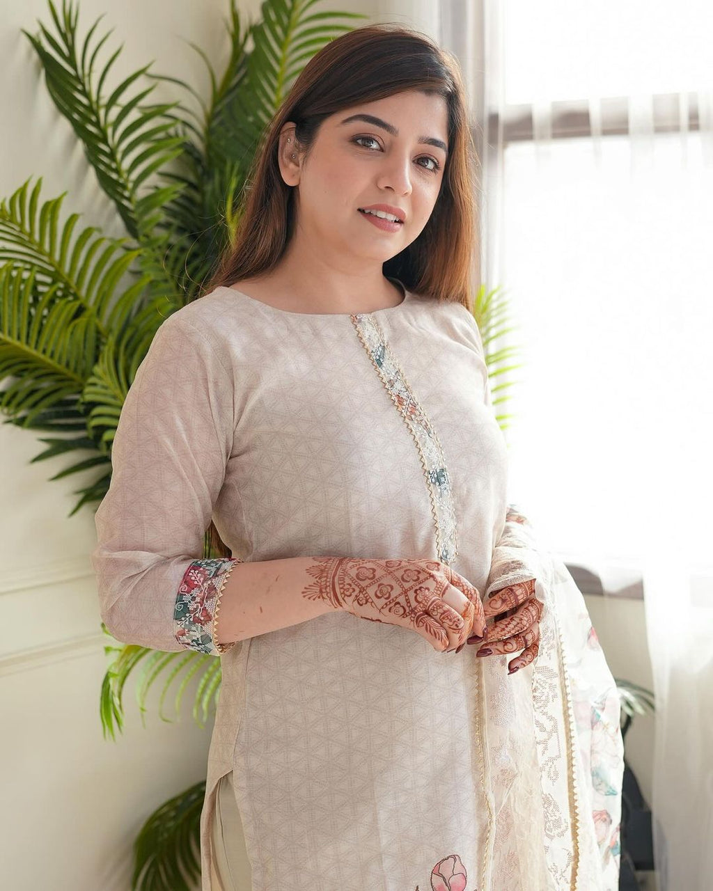 White Lily Elegance Designer Kurti Set
