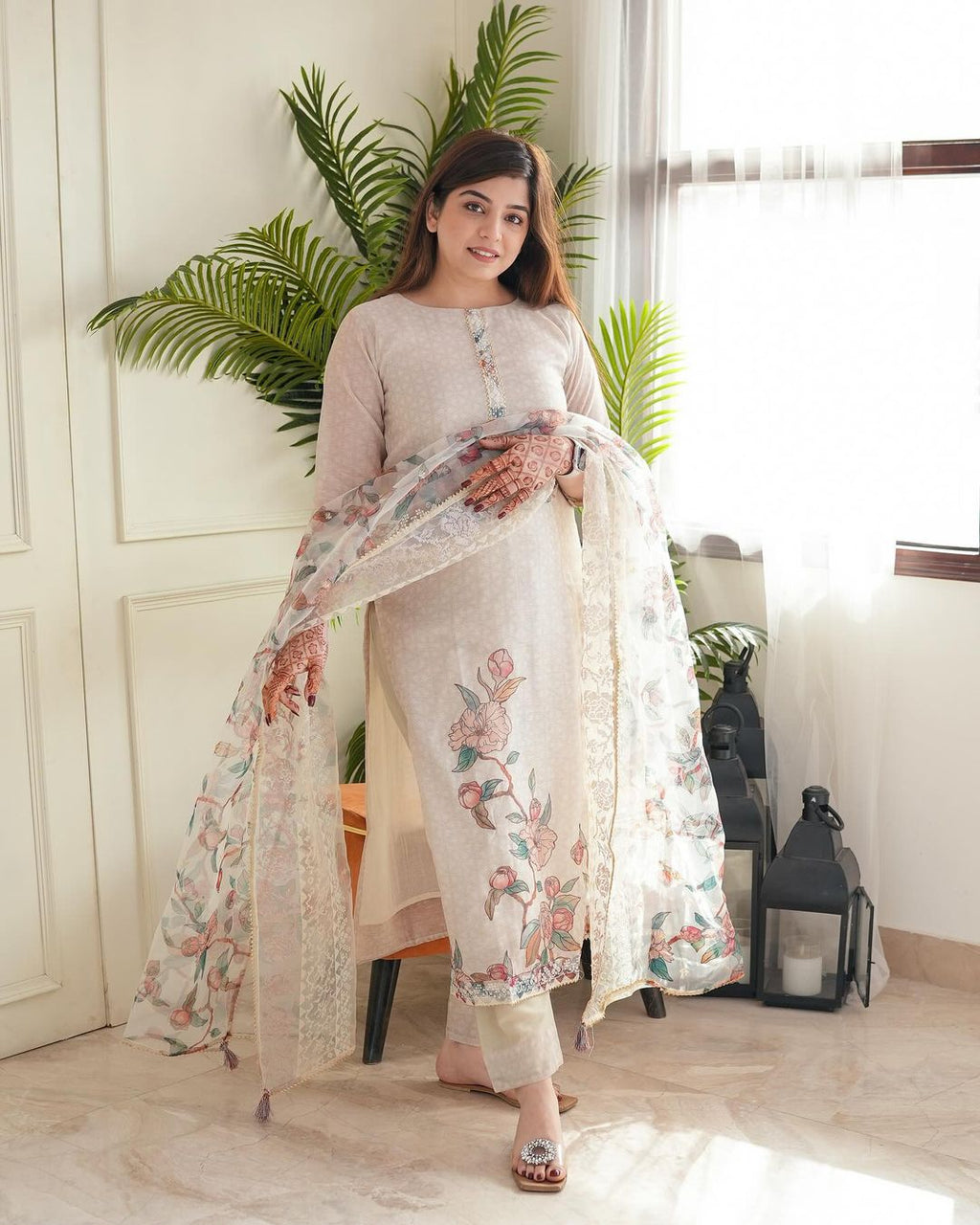 White Lily Elegance Designer Kurti Set