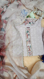 White Lily Elegance Designer Kurti Set