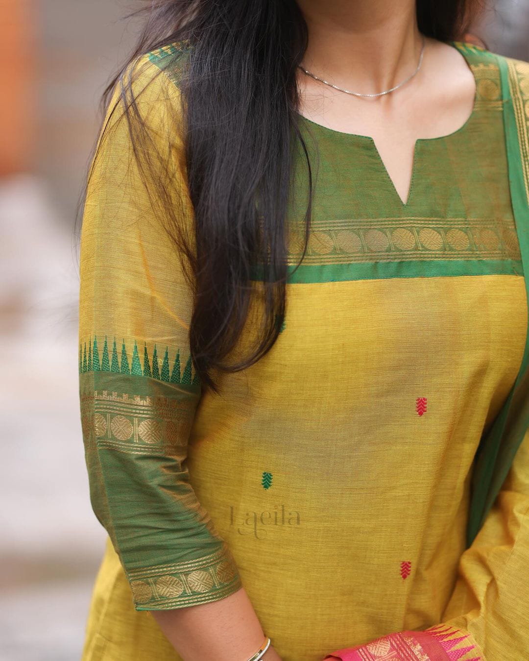Varanika Kanchi Cotton Zari Woven Suit Set